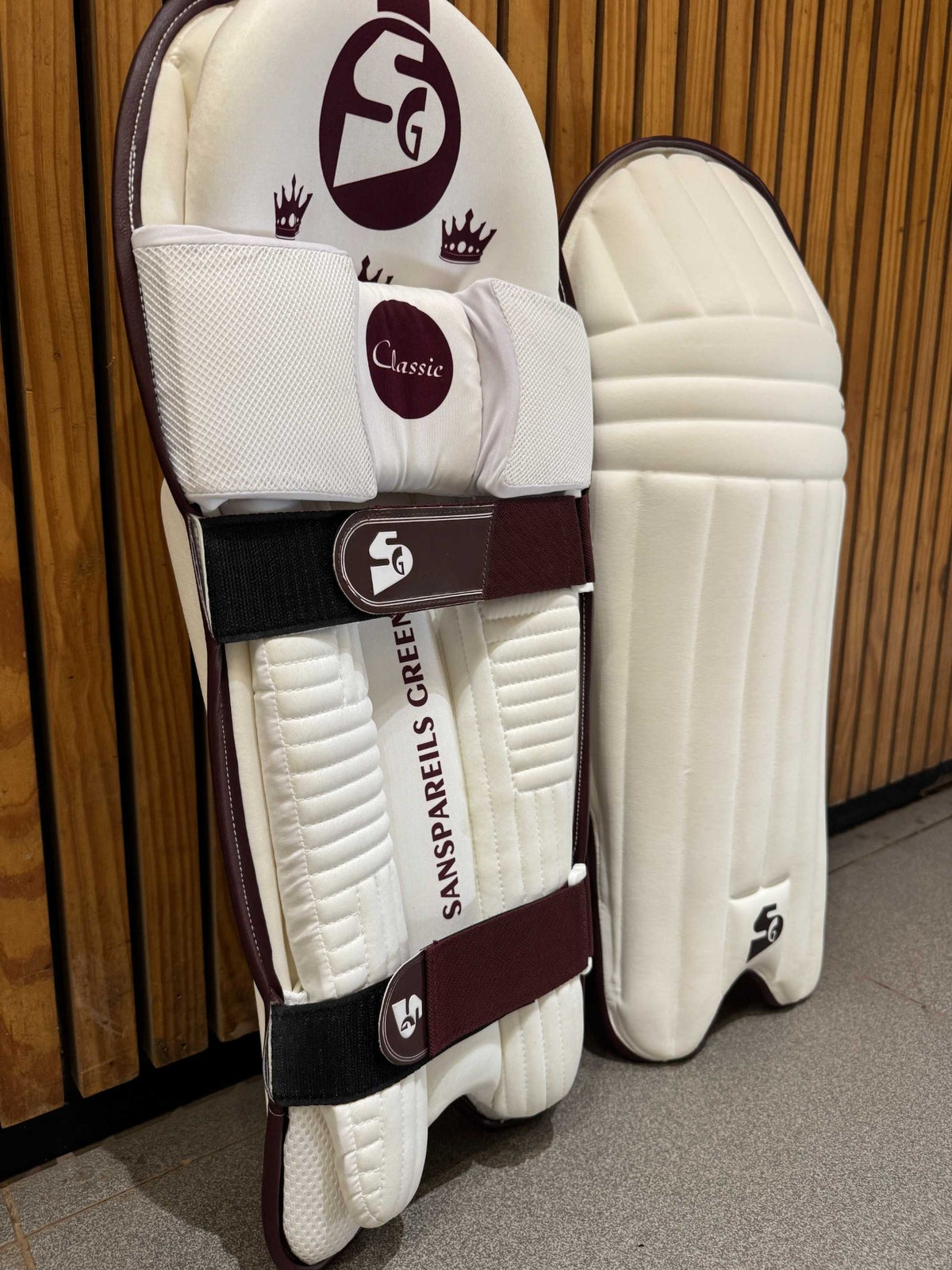 SG Test Classic Ambi cricket batting pads rear padding and straps