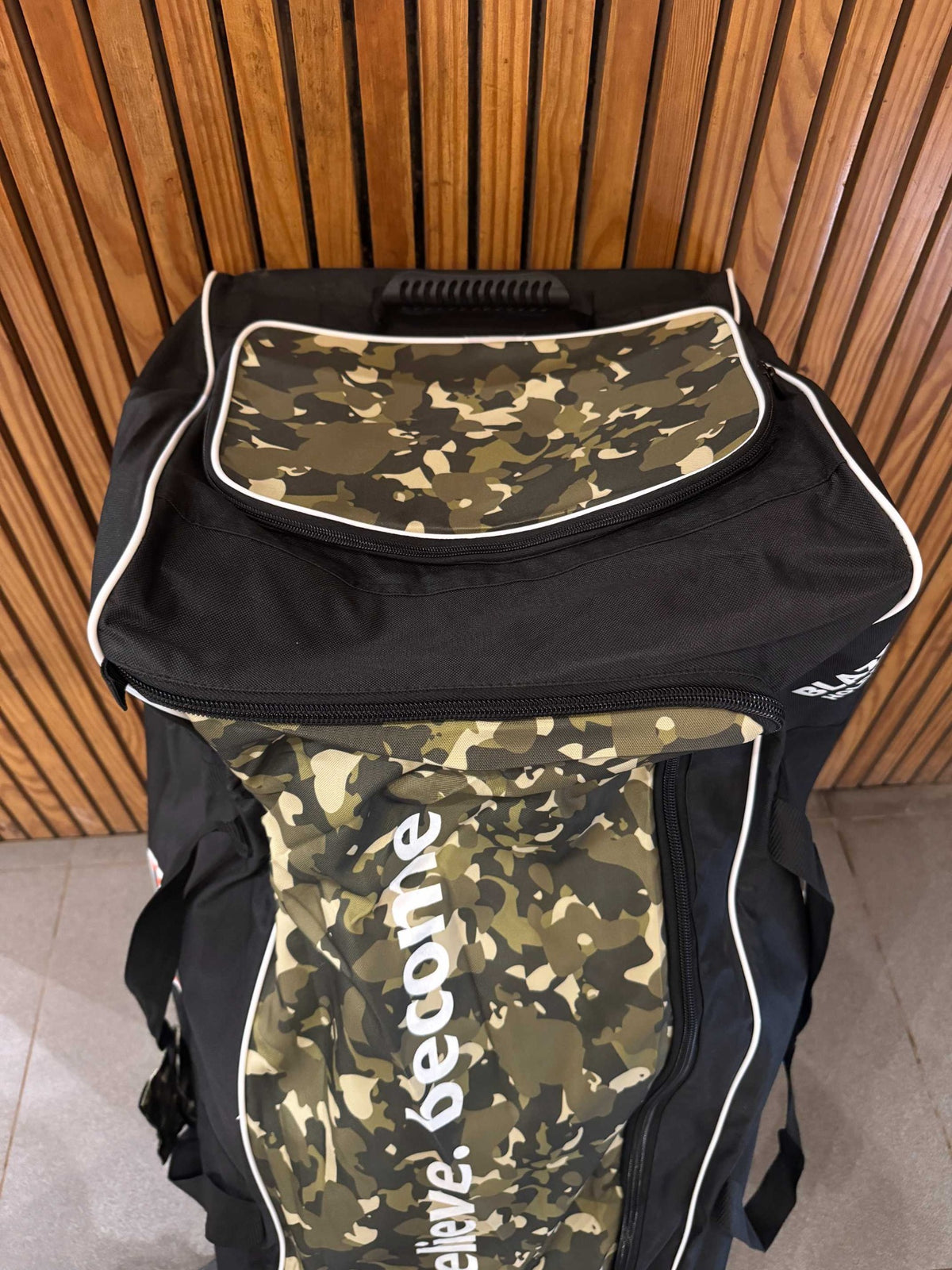 SG Blazepak Holdall Wheelie cricket kit bag detail